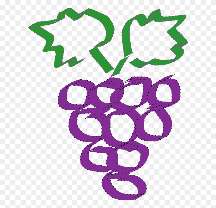 622x750 Общие Виноградные Листья Винограда Листья Винограда Стебель Растения - Фиолетовый Виноград Клипарт