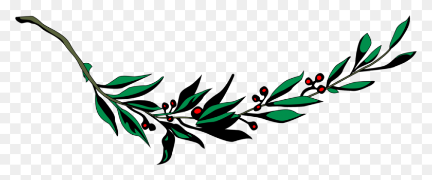 913x340 Common Holly Computer Icons Branch Download Art - Laurel Wreath PNG
