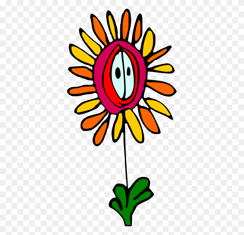 377x750 Common Sunflower Floral Design Eye Petal - Sunflower Clip Art Free