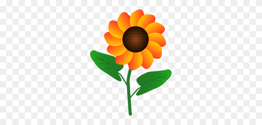 261x340 Common Sunflower Number Zero Element Line Art - Sunflower Bouquet Clipart