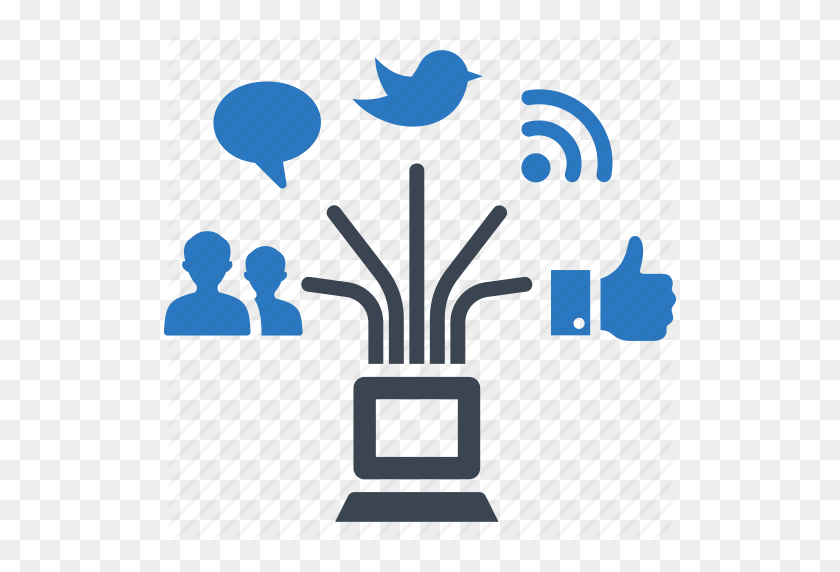 512x512 Communication, Connection, Networking, Social Media Icon - Social Media Logos PNG