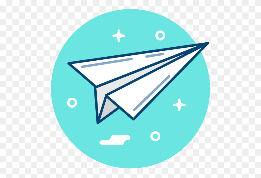 512x512 Communication, Mail, Origami, Paper, Plane, Send Icon - Paper Plane PNG