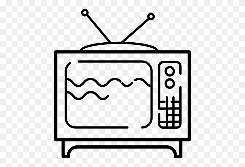 512x512 Communications, Tv, Screen, Television, Antenna, Old, Technology - Vintage Tv PNG