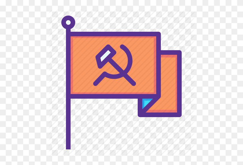 512x512 Comunismo, Comunista, Bandera, Trabajo, Trabajo, Agitando, Icono De Trabajo - Bandera Comunista Png