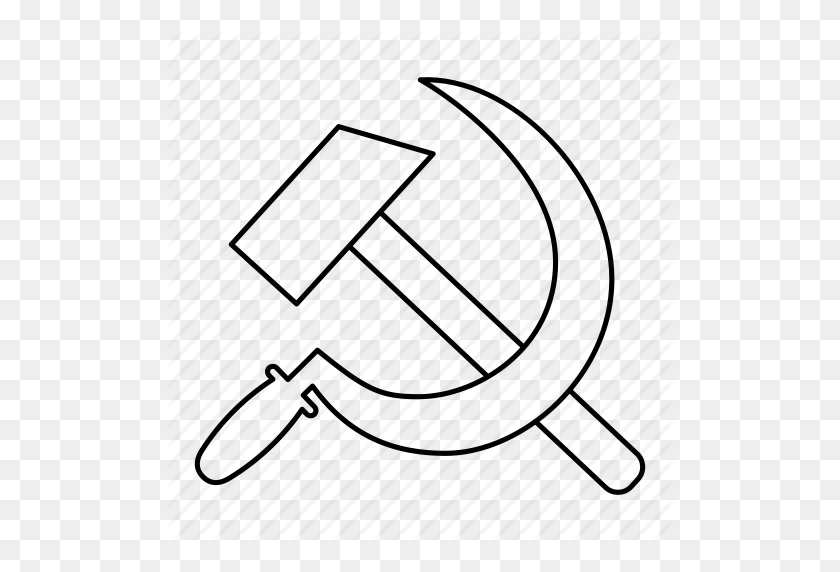 512x512 Communism, Hammer, Hammer And Sickle, Russia, Sickle, Ussr Icon - Hammer And Sickle PNG