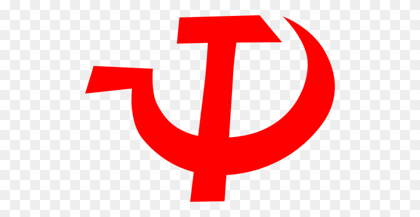 500x374 Communist Sign Of Thin Hammer And Sickle Upright Vector Image - Communist Symbol PNG