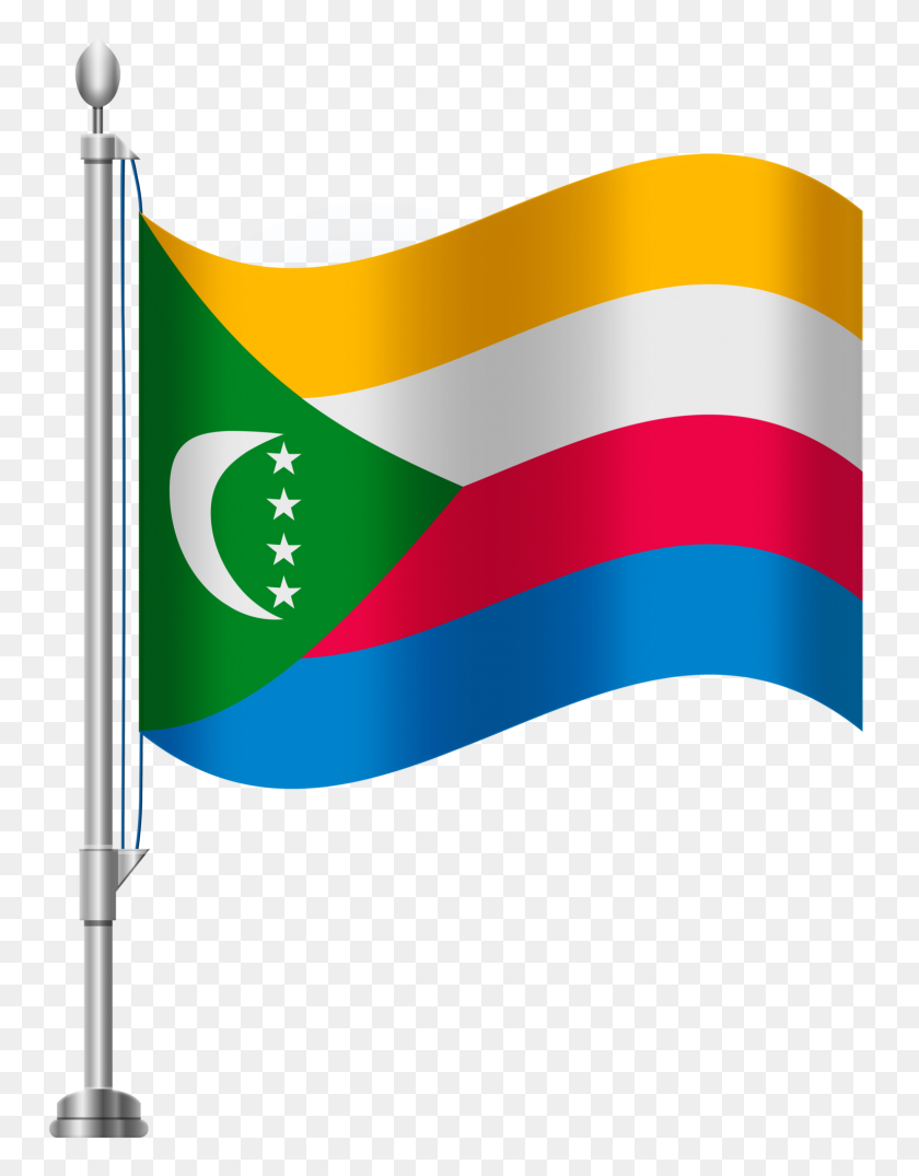 1536x2000 Bandera De Comoras Png Clipart - Haití Clipart
