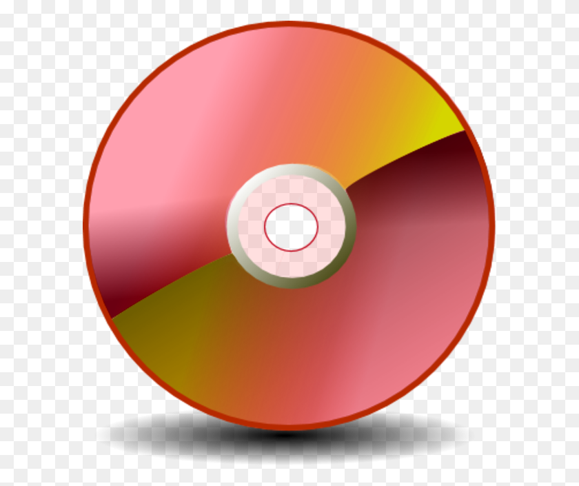 600x645 Compact Disc Clipart Computer Cd - Disk Clipart
