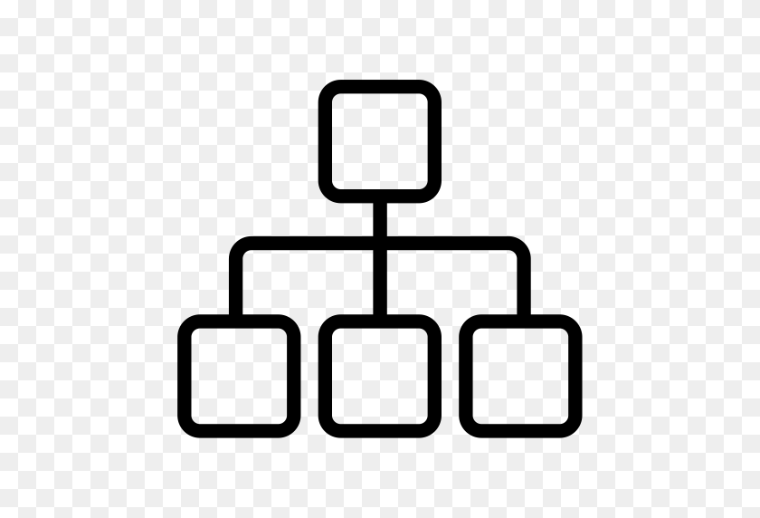 512x512 Организационная Структура Компании, Структура Компании, Блок-Схема - Блок-Схема Клипарт