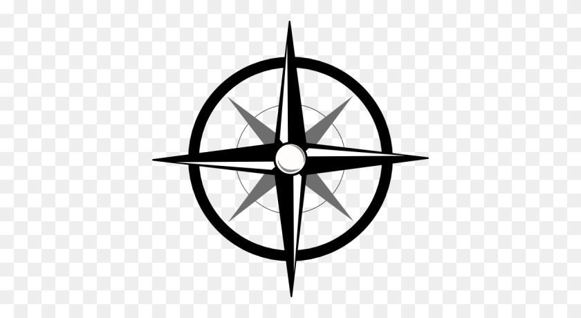 400x400 Compass Clipart - Nautical Compass Clipart