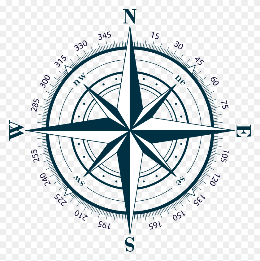 3202x3217 Compass Clipart Transparent Background - Nautical Compass Clipart
