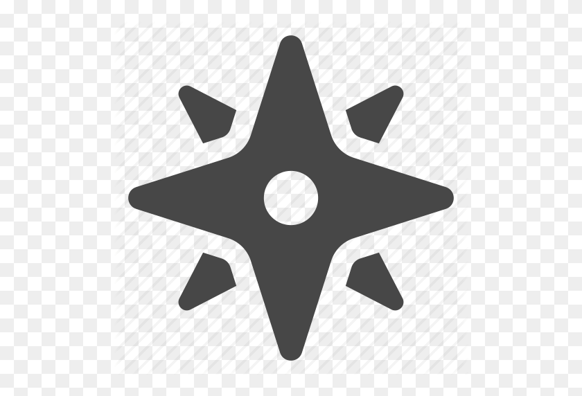 512x512 Compass, Direction, Map, Navigation, North Star, Star Icon - North Star PNG