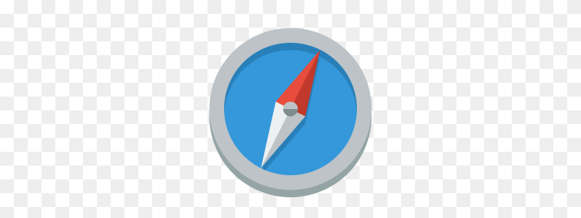 256x256 Compass Icon Small Flat Iconset Paomedia - Compass Icon PNG