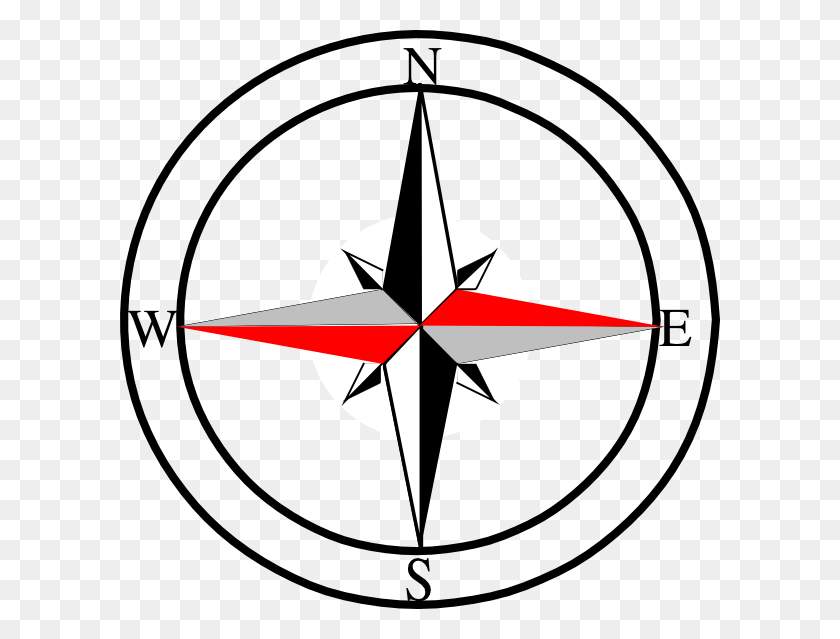 600x579 Compass Red Grey Png Large Size - Grey Line PNG