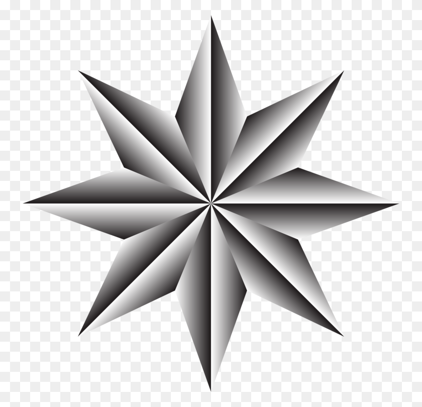 750x750 Компас Роза Морская Звезда Северный Рисунок - Полярная Звезда Клипарт