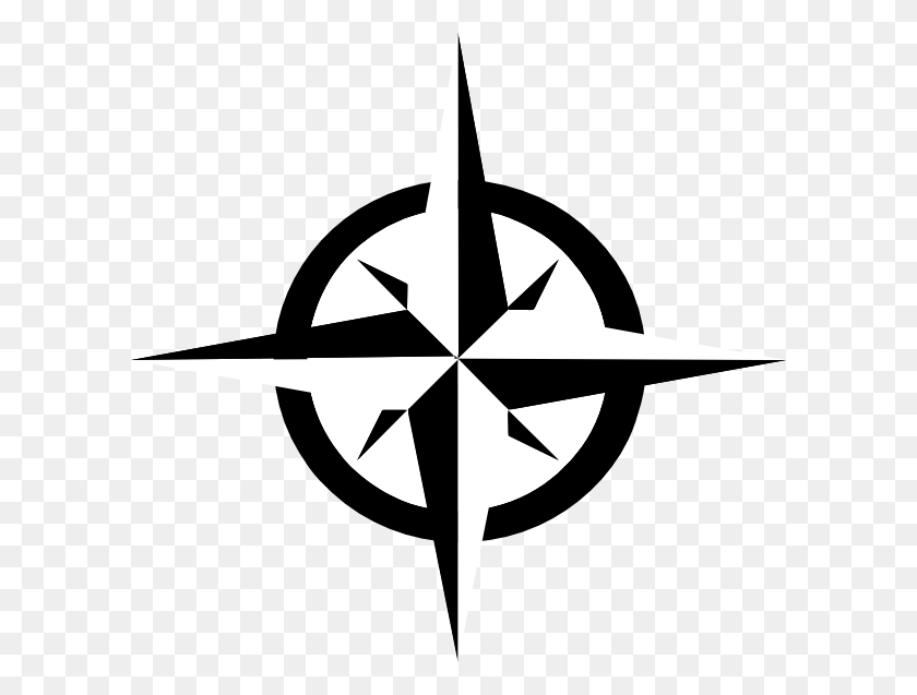 600x577 Compass Rose Png Black And White Transparent Compass Rose Black - Rose Clipart Black And White PNG