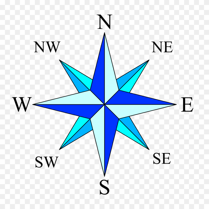 1024x1024 Compass Rose Simple - Compass Rose PNG