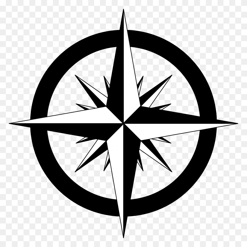 2400x2400 Compass Rose Vector Clipart Image - Rose Clip Art Images
