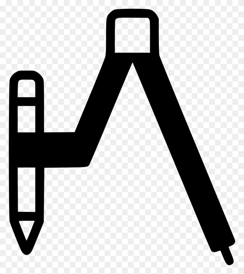 866x980 Compass Tool Editor Pencil Draw Math Png Icon Free Download - PNG Editor