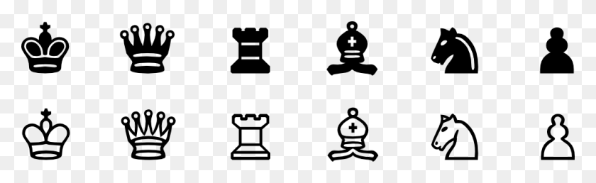 1000x255 Complete Chess Pieces Clip Art, Chess Board Clip Art Cliparts - Chess Clipart Black And White