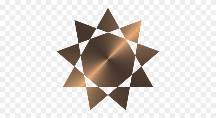 400x400 Complex Star Flat Brushed Circular Copper Metallic Metal Texture - Metal Texture PNG