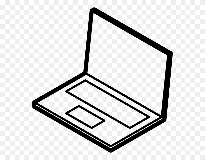 576x599 Computer Black And White Computer Clipart Black And White - Transparent Computer Clipart