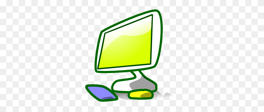 297x298 Computer Clipart Green - Pit Stop Clipart