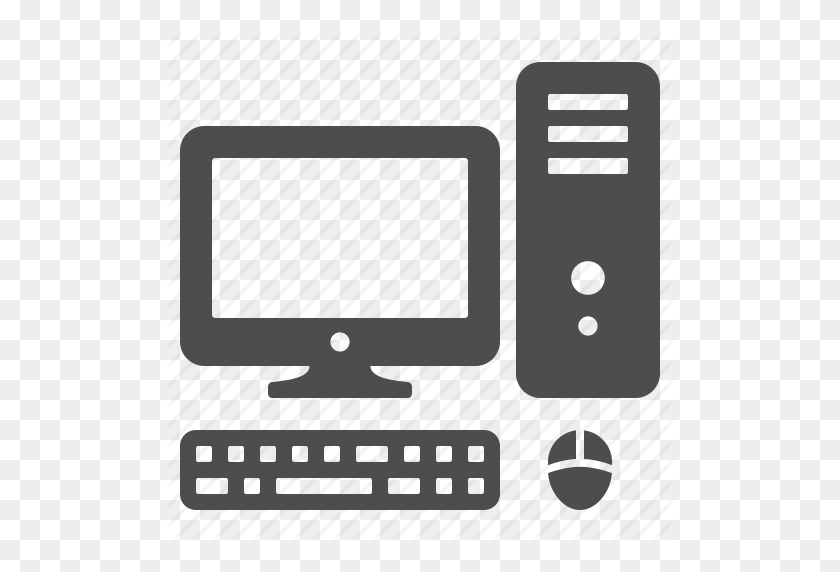 512x512 Computer, Computer Screen, Desktop, Keyboard, Monitor, Mouse, Pc Icon - Computer Icon PNG