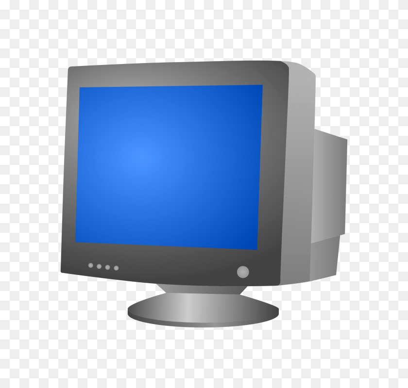 2400x2278 Computer Crt Monitor Vector Clipart Image - Tv Clip Art