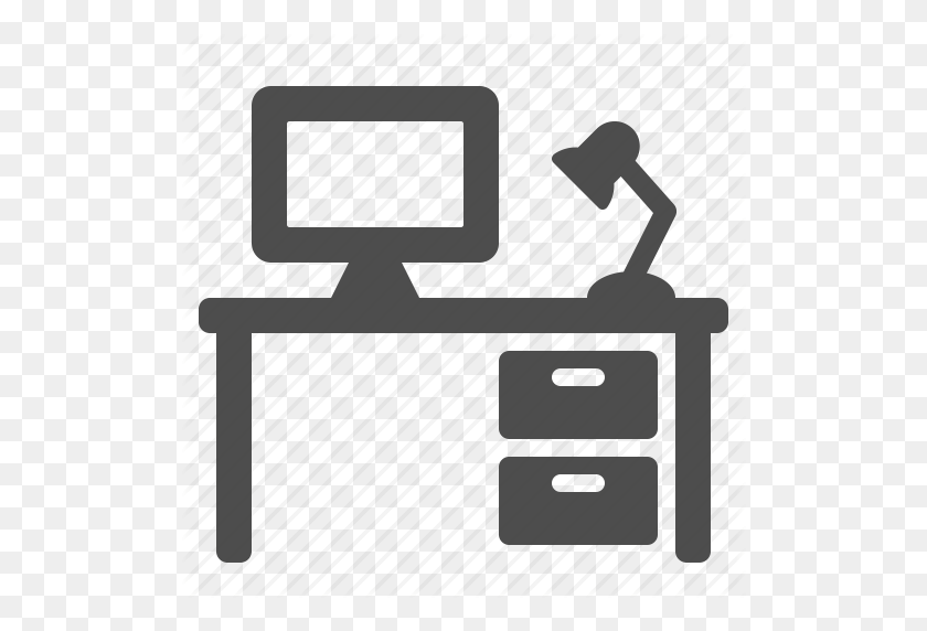 512x512 Computer, Cubicle, Desk, Drawers, L Office Icon - Office Icon PNG
