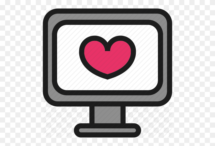 512x512 Компьютер, Милый, Рабочий Стол, Сердце, Значок Каваи - Милое Сердце Png