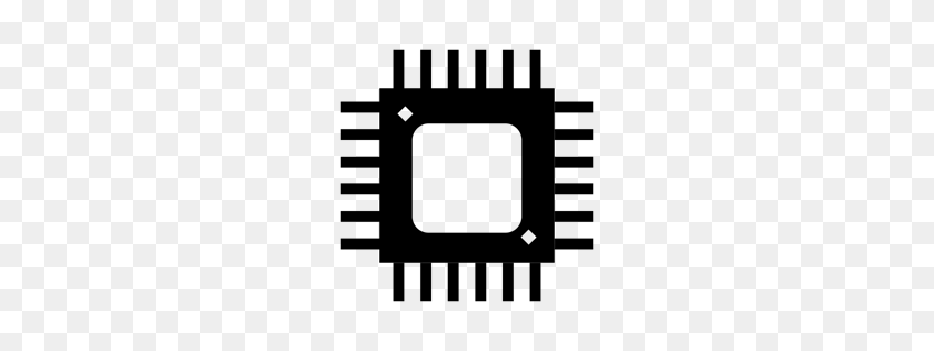 256x256 Computer, Device, Chip, Microchip, Processor, Cpu, Frequency Icon - Computer Chip Clipart