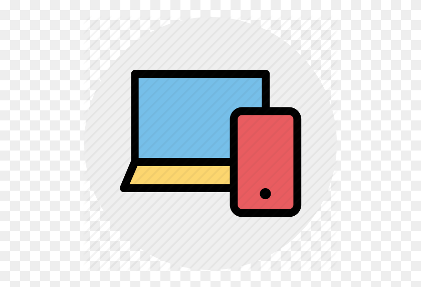 512x512 Computer, Display, Laptop, Laptop And Mobile, Mobile, Screen Icon - Computer Screen PNG