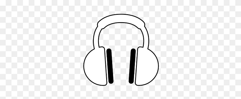 288x288 Computer Headphone Clipart Black And White - Computer Clipart Black And White