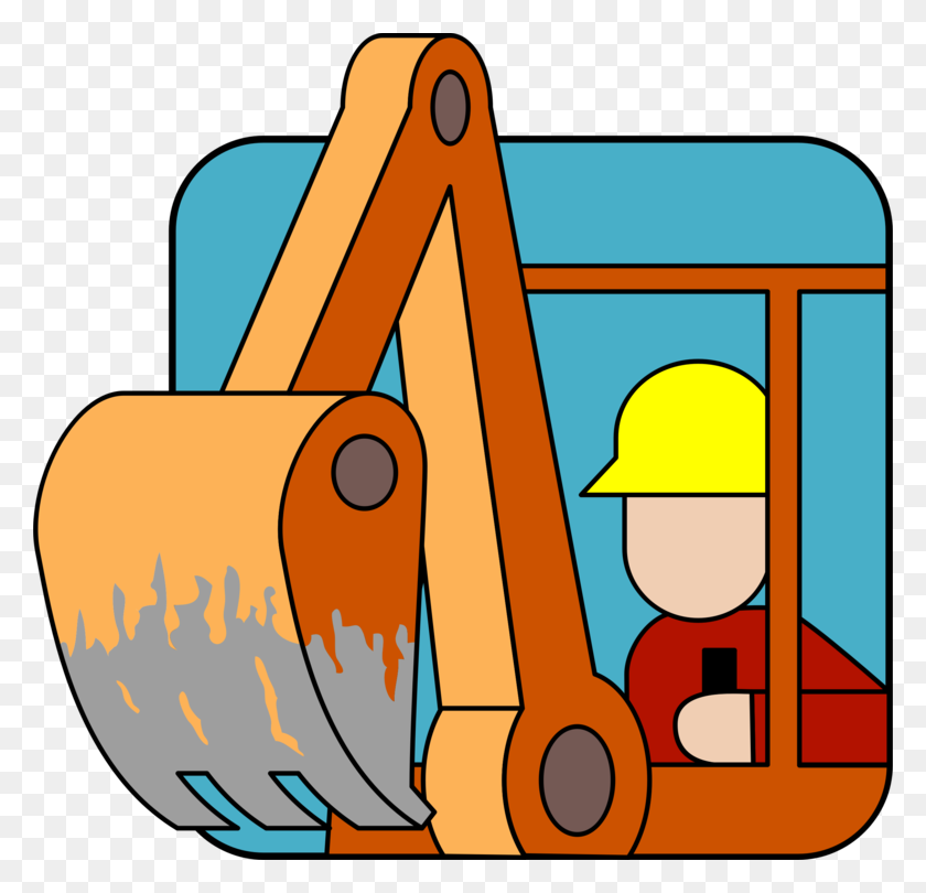 780x750 Computer Icons Backhoe Heavy Machinery - Free Excavator Clipart