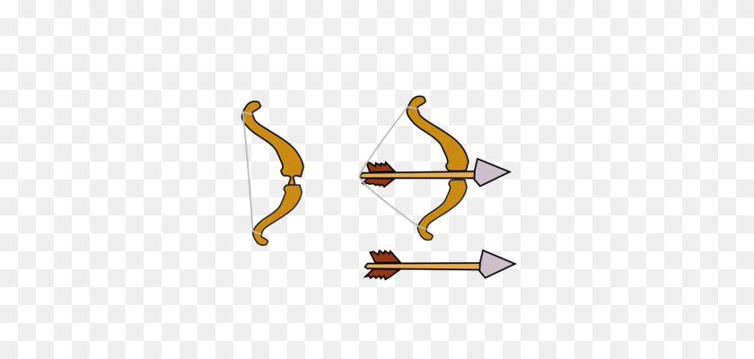 340x340 Computer Icons Bow And Arrow Gold - Gold Bow Clipart