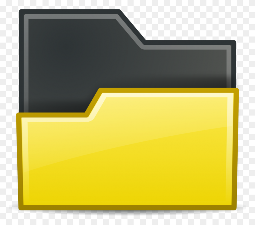 860x750 Computer Icons Directory Document Download Yellow - Yellow Folder Clipart