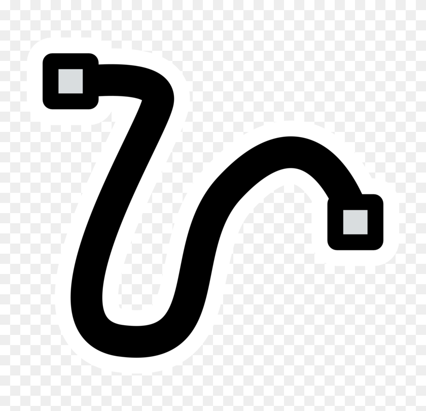 750x750 Computer Icons Download Computer Network User Interface Curve Free - Snake Clipart Black And White
