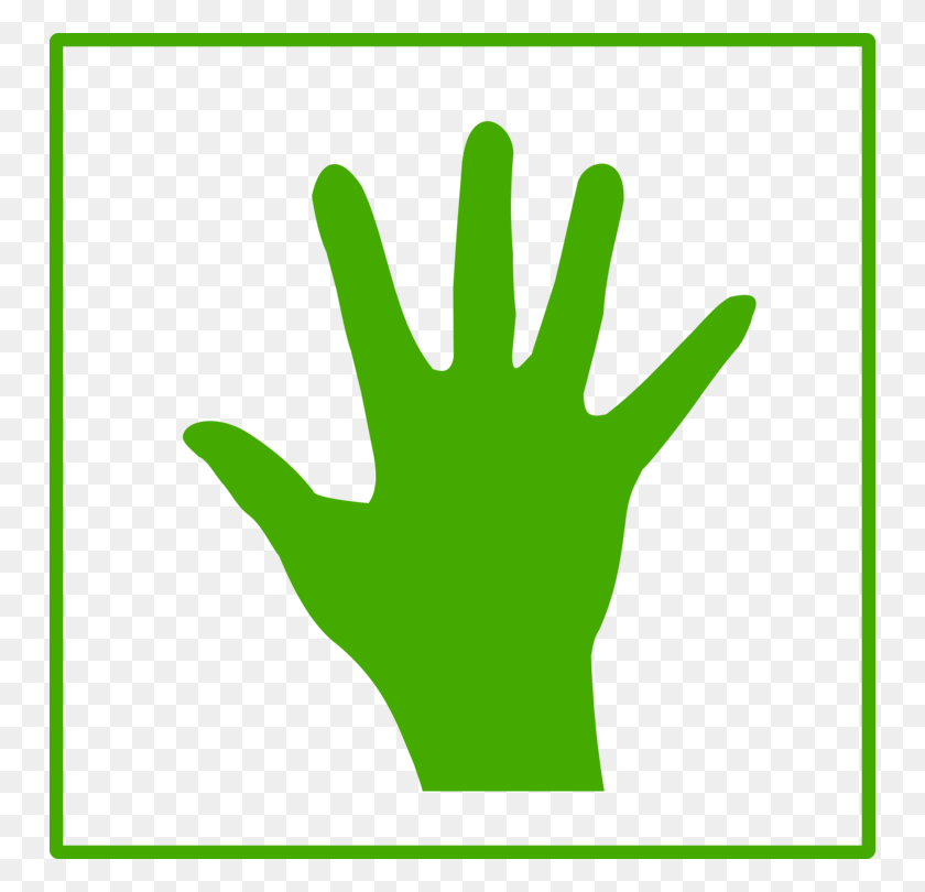 750x750 Computer Icons Hand Symbol Green Circle - Hands In A Circle Clipart