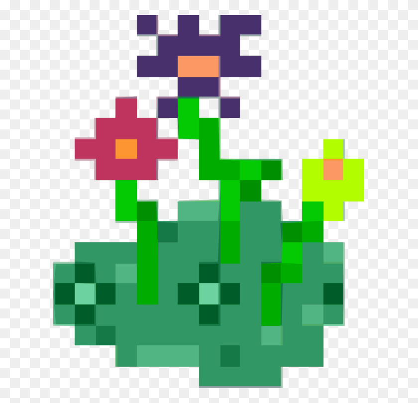 625x750 Iconos De Equipo Pixel Art De La Flor De Color De Bit - Pixel Art Png