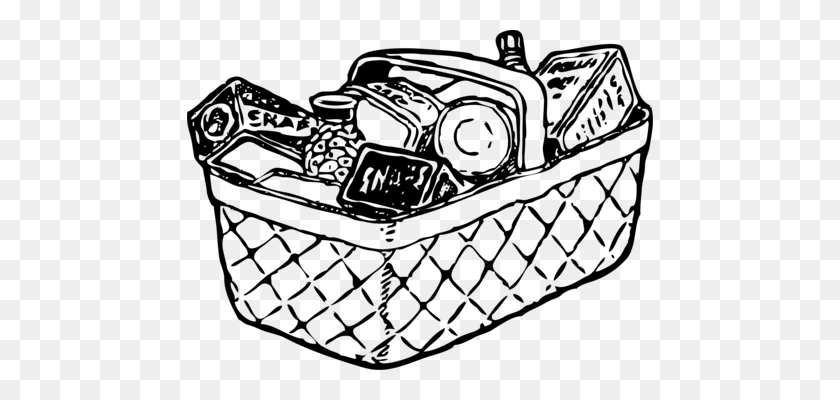 466x340 Computer Icons Shopping Bags Trolleys Christmas Drawing Free - Shopping Clipart Black And White