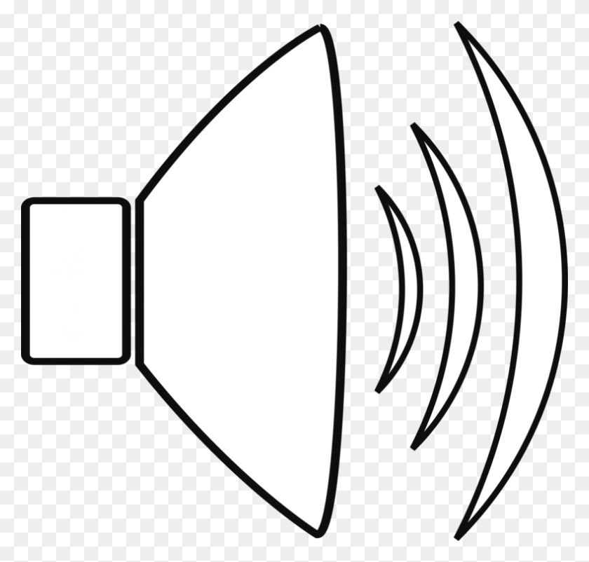 788x750 Computer Icons Sound Black And White Loudspeaker Download Free - Number 3 Clipart Black And White