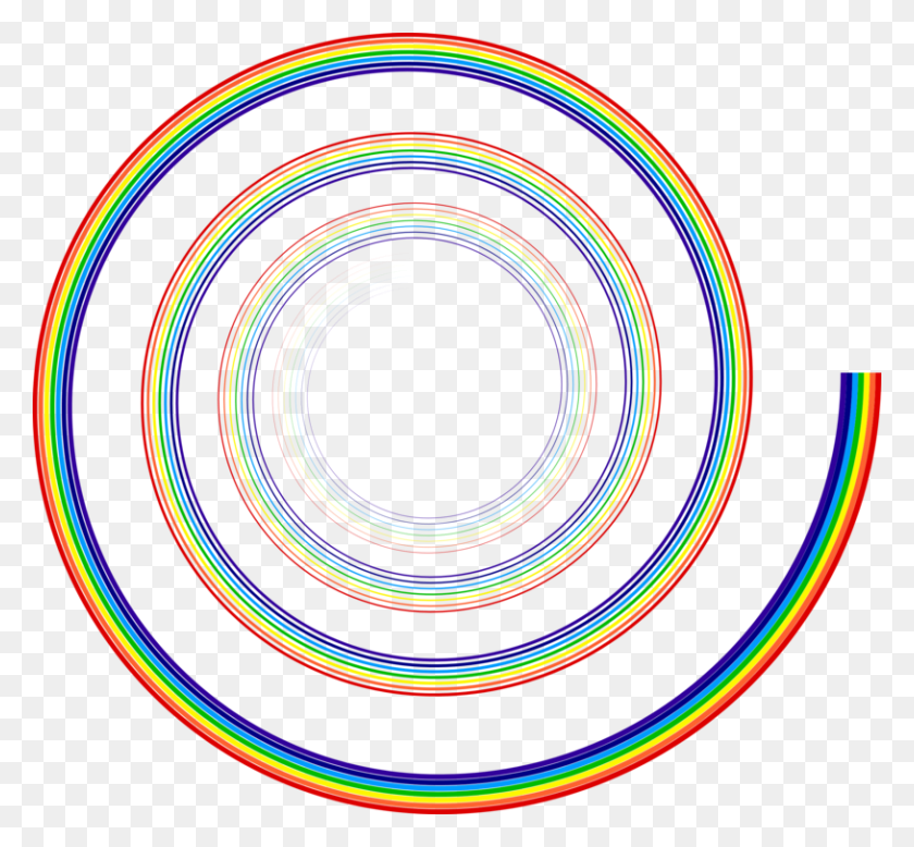 814x750 Computer Icons Spiral Symbol Rainbow - Rainbow Circle PNG