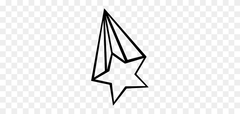 201x340 Computer Icons Star Black And White Grey - Shooting Star Clipart Black And White