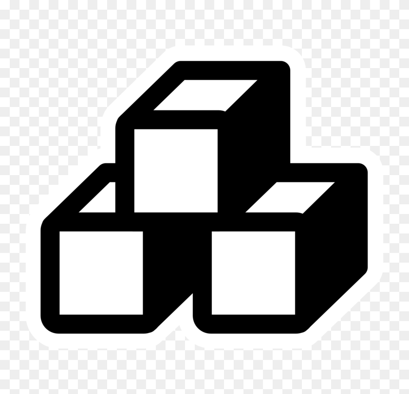 750x750 Computer Icons Toy Block Child - Block Clipart Black And White