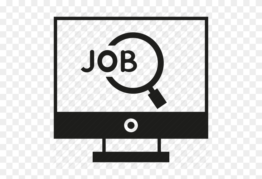 512x512 Computer, Job Search, Search Icon - Job Icon PNG