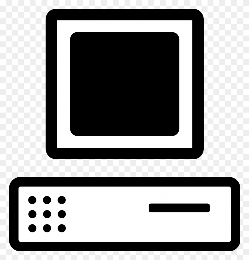 858x900 Computer Keyboard Clipart, Vector Clip Art Online, Royalty Free - Old Computer Clipart