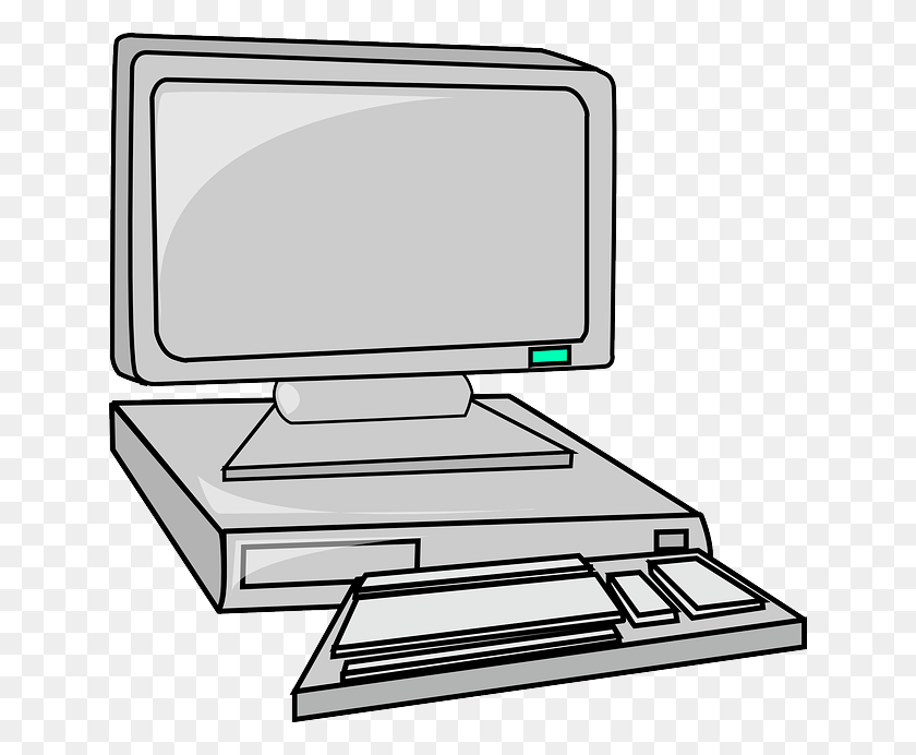 640x632 Computer Monitor And Keyboard Clip Art - Cpu Clipart