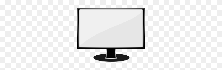 260x208 Computer Monitor Keyboard Clipart - Keyboard Clipart Black And White