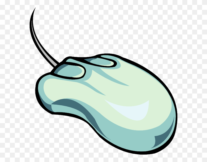 600x598 Computer Mouse With Wire Clip Art At Vector - Computer Center Clipart